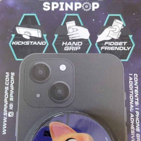Spinpop Phone Grip Disney Lightyear Sox Cat Kickstand Fidget‎ Cable Organizer - Picture 3 of 5